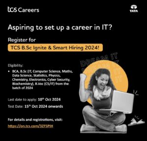 Kickstart your IT career with TCS – Register today!