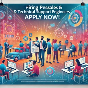 Zoho hiring for Presales and Technical Support Engineers, join Zoho’s global workforce.