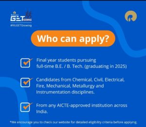 Graduate Engineer Trainee (GET) Program 2025 at Reliance Industries – Apply Now!"