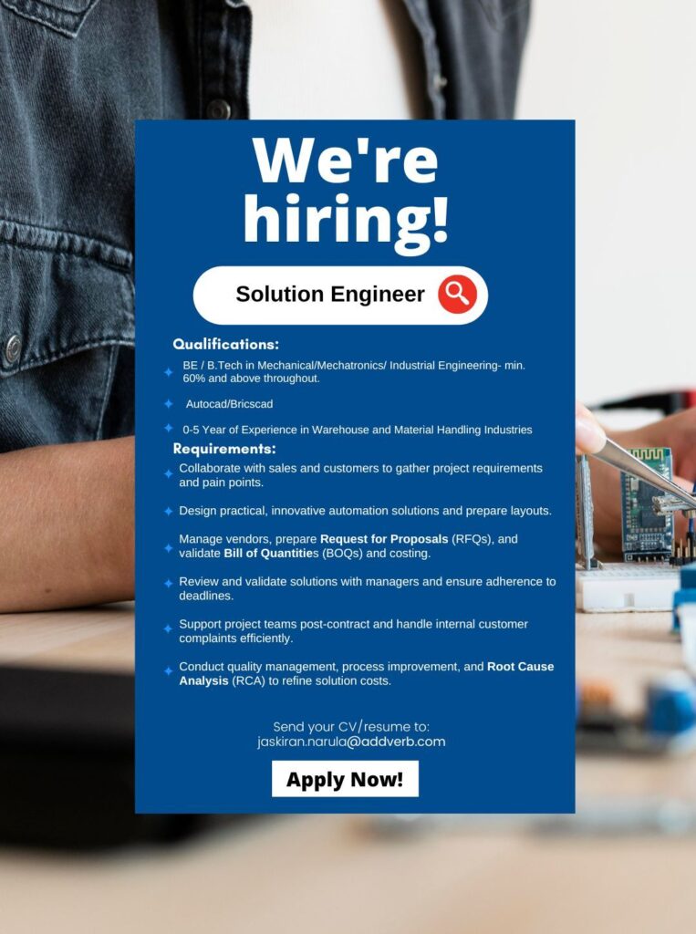 Solution Engineer Role at Addverb Technologies Noida