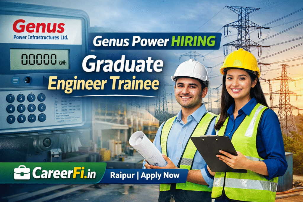 Genus Power Infrastructures Ltd Hiring Graduate Engineer Trainee in Raipur | CareerFi.in