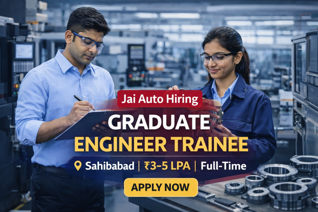 Jai Auto Hiring Graduate Engineer Trainee in Sahibabad | CareerFI.in