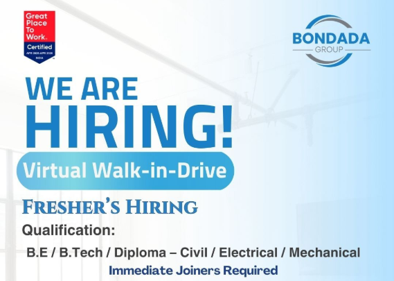 BONDADA Hiring 2026: DET & GET Jobs for Fresh Engineers