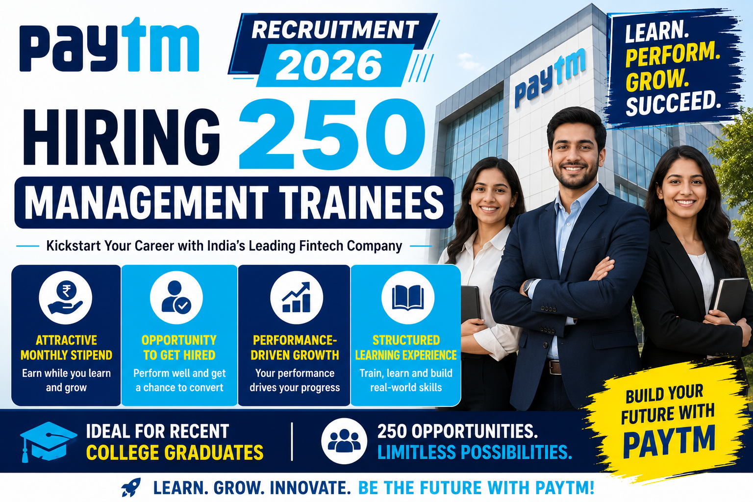 Looking for Your First Job? Paytm Hiring 250 Management Trainees with Growth Opportunities