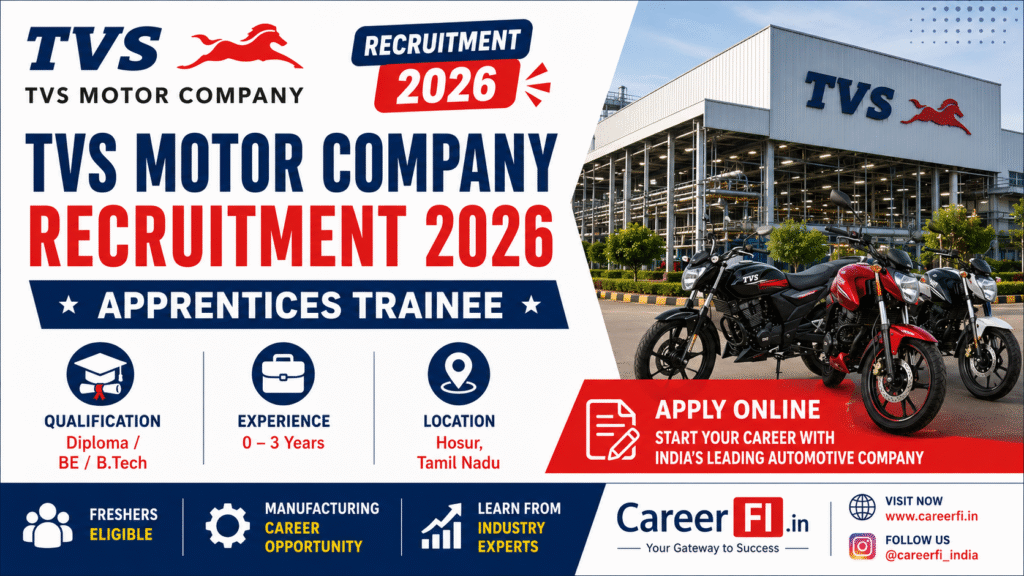 TVS Motor Company Recruitment 2026