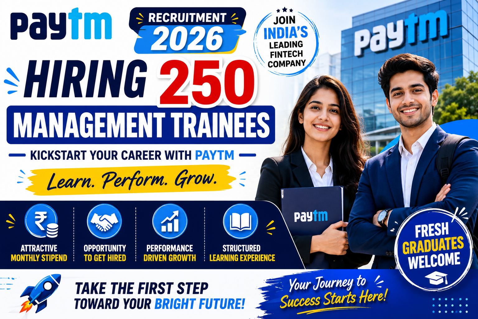 Paytm is Hiring 250 Fresh Graduates! Management Trainee Recruitment 2026 Registration Started