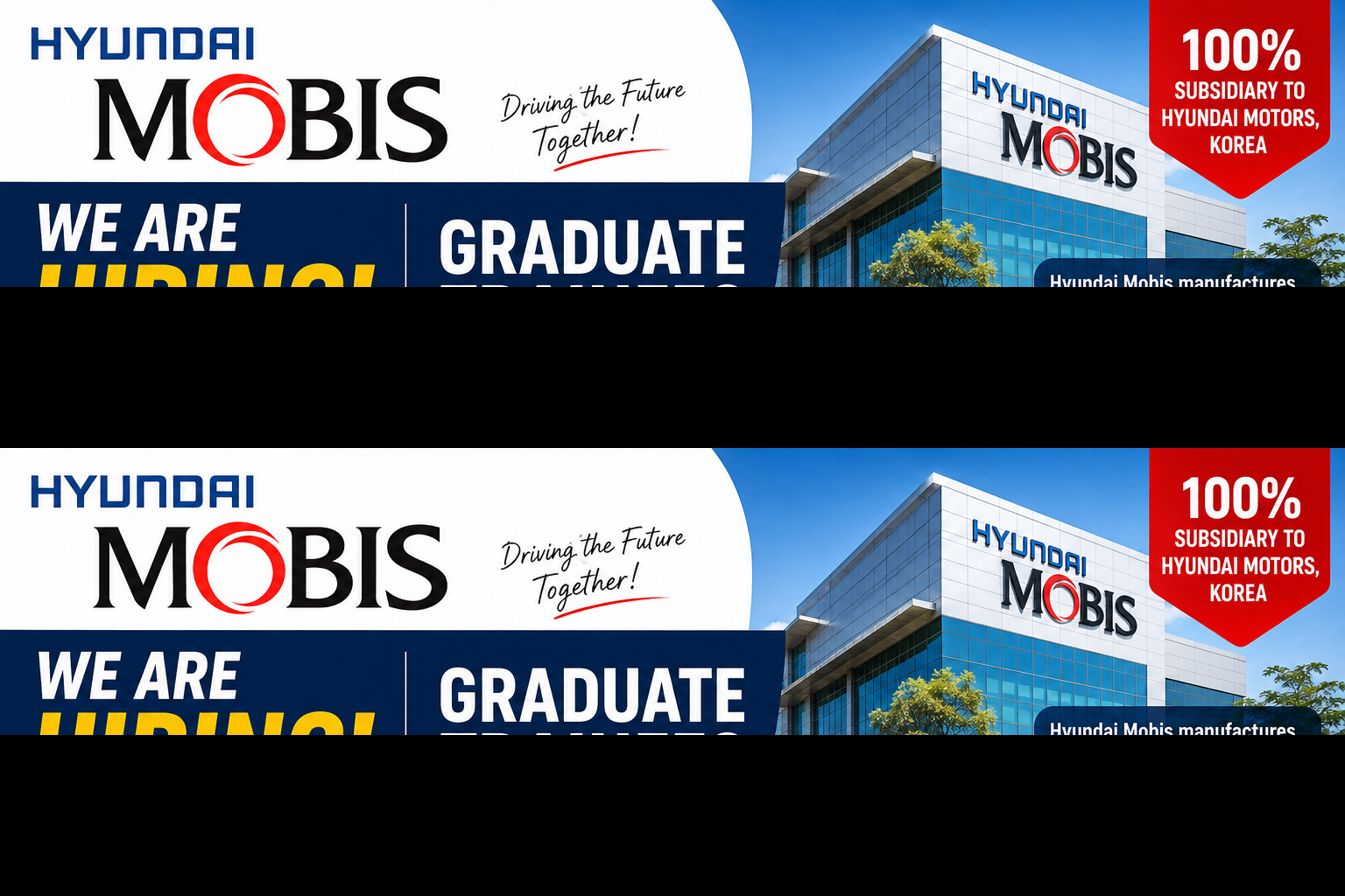Hyundai Mobis Hiring Graduate Trainees 2026 for Mechanical Automobile Mechatronics EEE and ECE Engineers