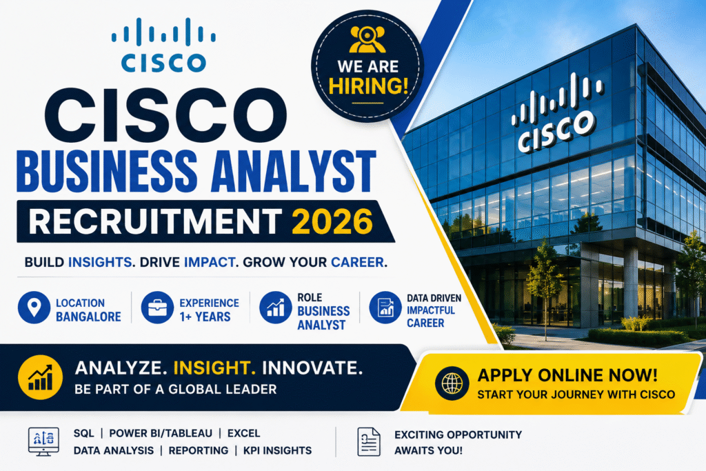 Cisco Business Analyst Recruitment 2026 | Salary & Apply